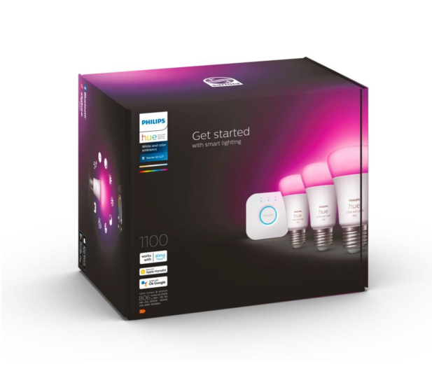 Philips Hue White and Color Ambiance Zestaw startowy 3xE27 806lm - 534702 - zdjęcie 2